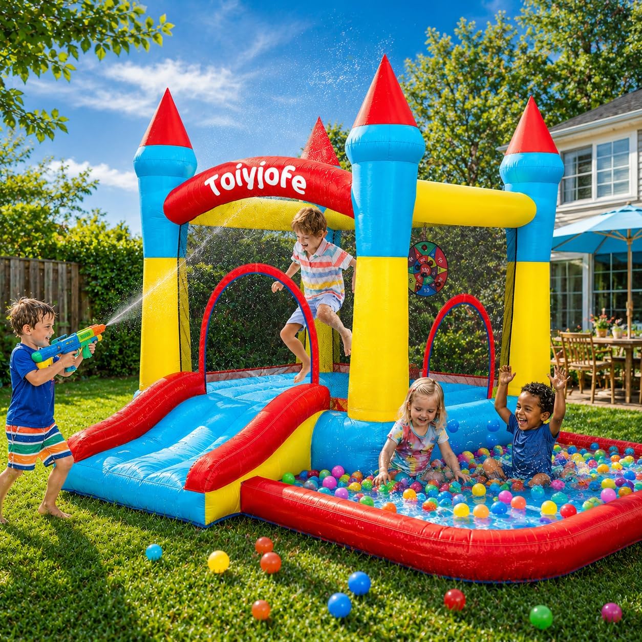 Bounce House for Kids 3-6, Tod - огляд і ціна Kids Outdoor Jumping Castle