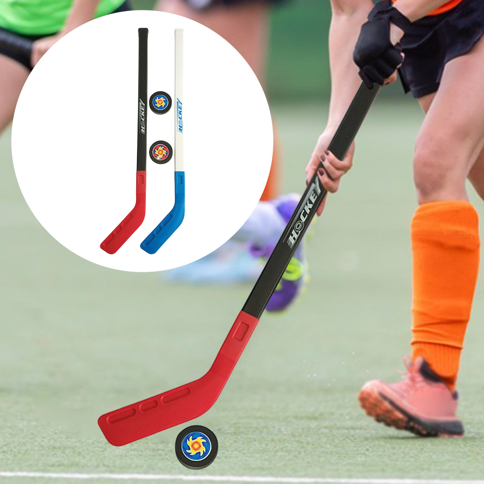 Kids Hockey Sticks and Ball Se - огляд і ціна Kids Outdoor Hockey Sticks