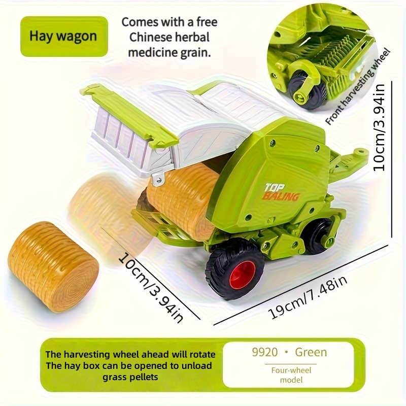 1:24 Inertial Farm Tractor wit - огляд і ціна Kids Outdoor Gifts