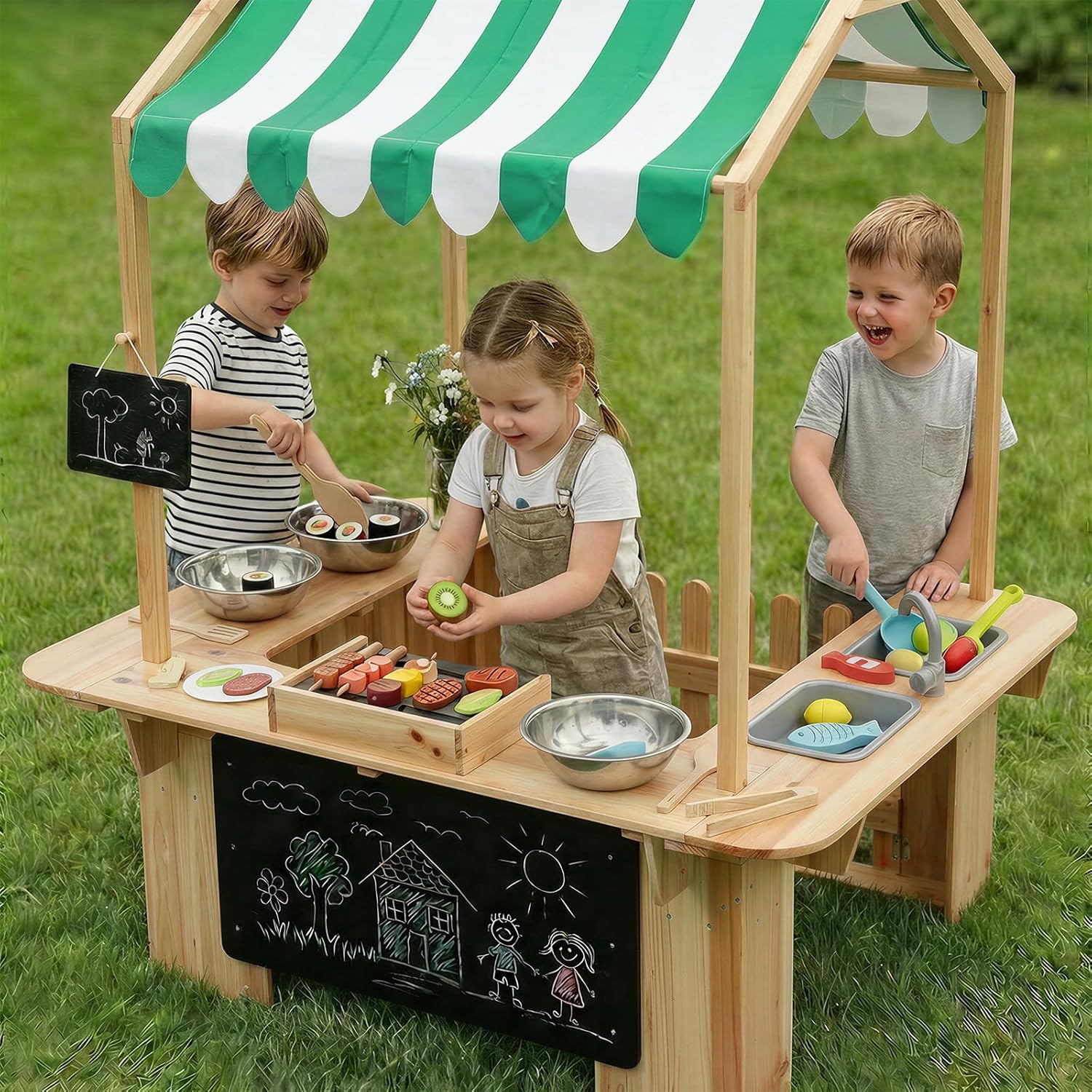 Kids Outdoor Playhouse, Mud Ki - огляд і ціна Kids Outdoor Mud Kitchen