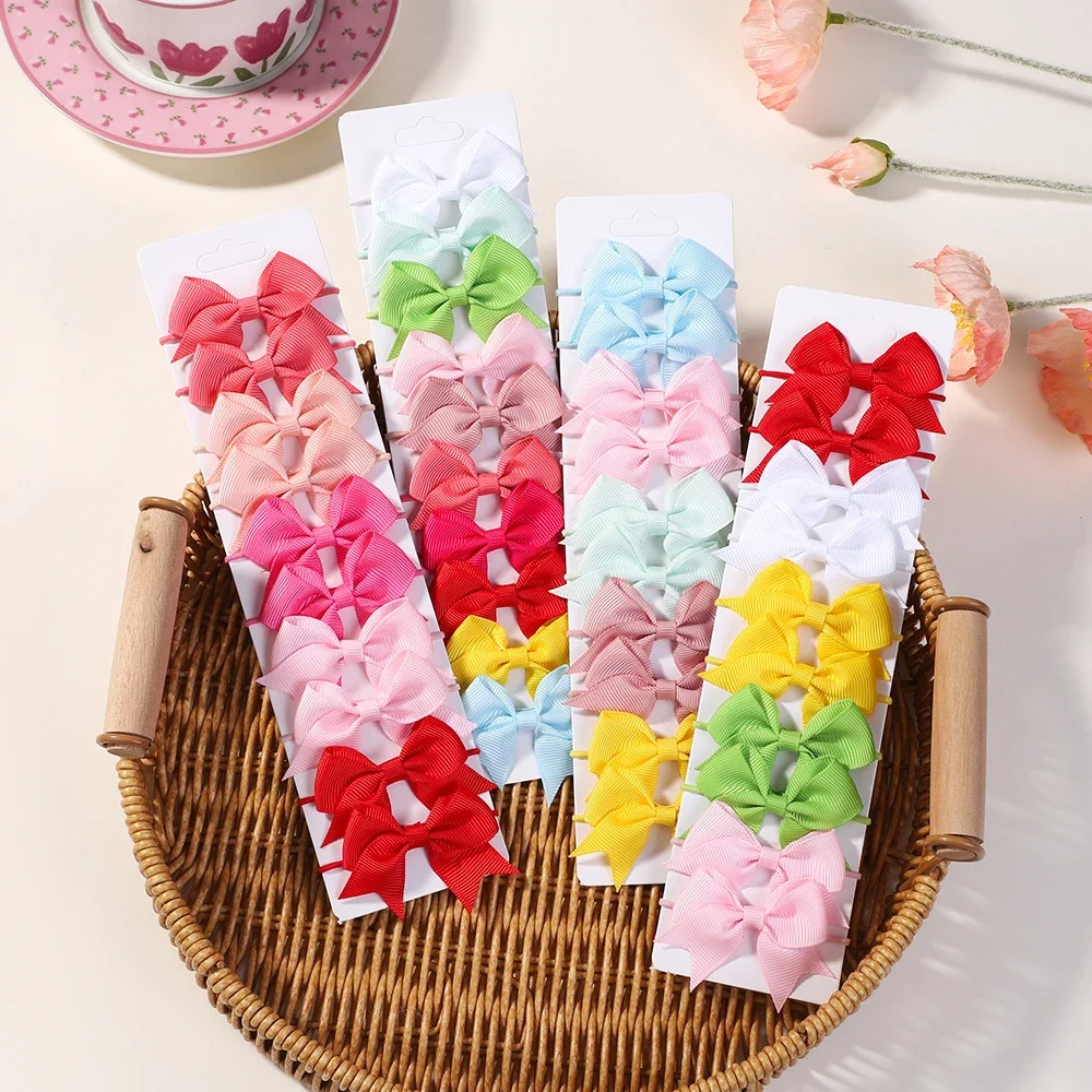 10Pcs Bows Elastic Hair rubber - огляд і ціна Kids Outdoor Gifts