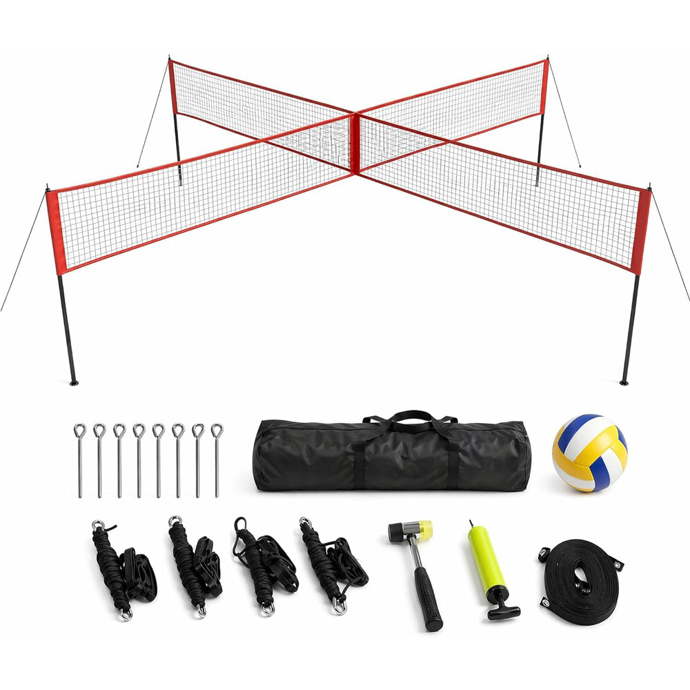 4-Way Volleyball Net Set with  - огляд і ціна Kids Outdoor Volleyball Net