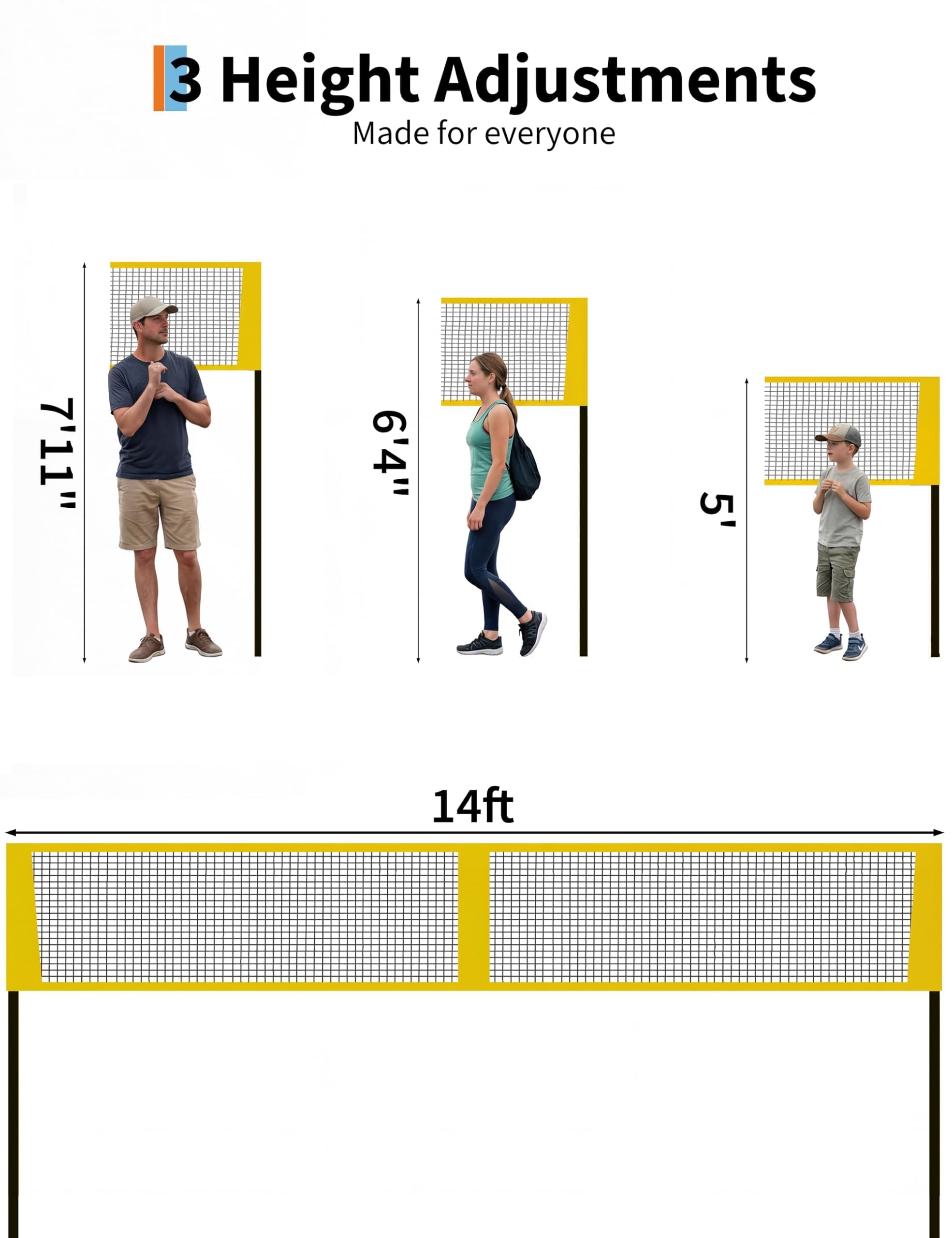 4-Way Volleyball Net Set with  - огляд і ціна Kids Outdoor Volleyball Net