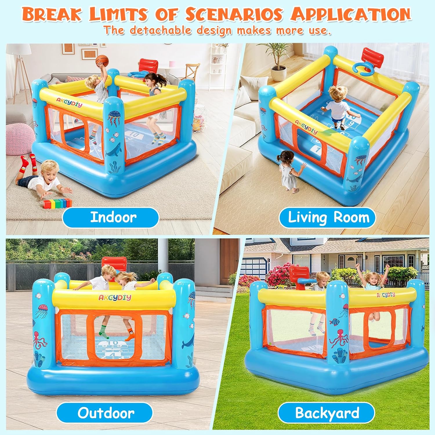 Bounce House, PVC Inflatable B - огляд і ціна Kids Outdoor Jumping Castle