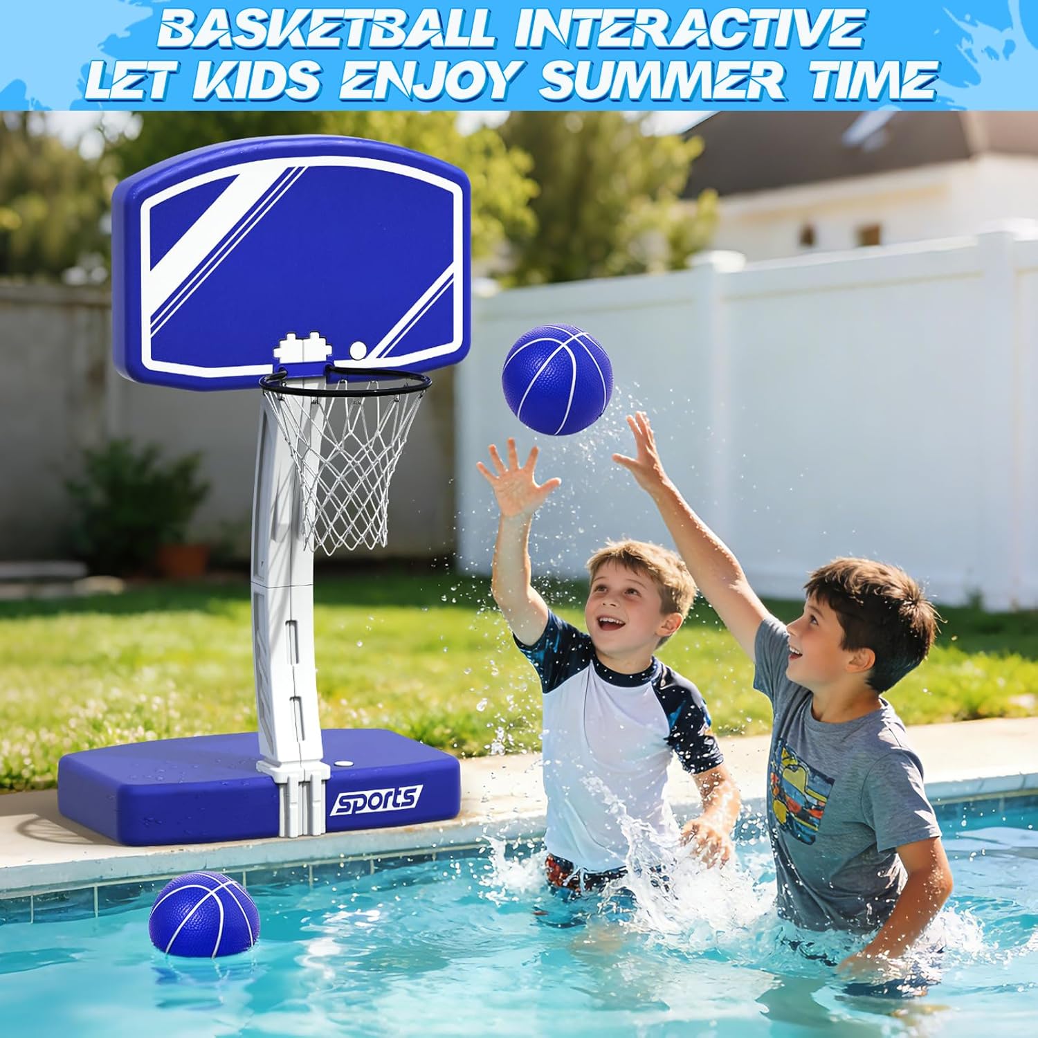 2-in-1 Pool Basketball Hoop an - огляд і ціна Kids Outdoor Volleyball Net