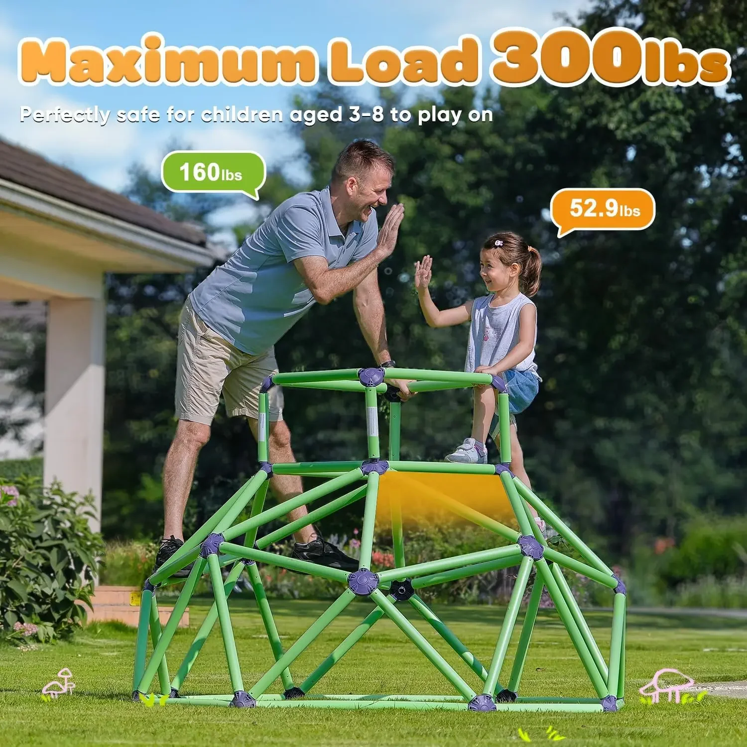 Zupapa Monkey Bars Climbing Do - огляд і ціна Kids Outdoor Climbing Dome