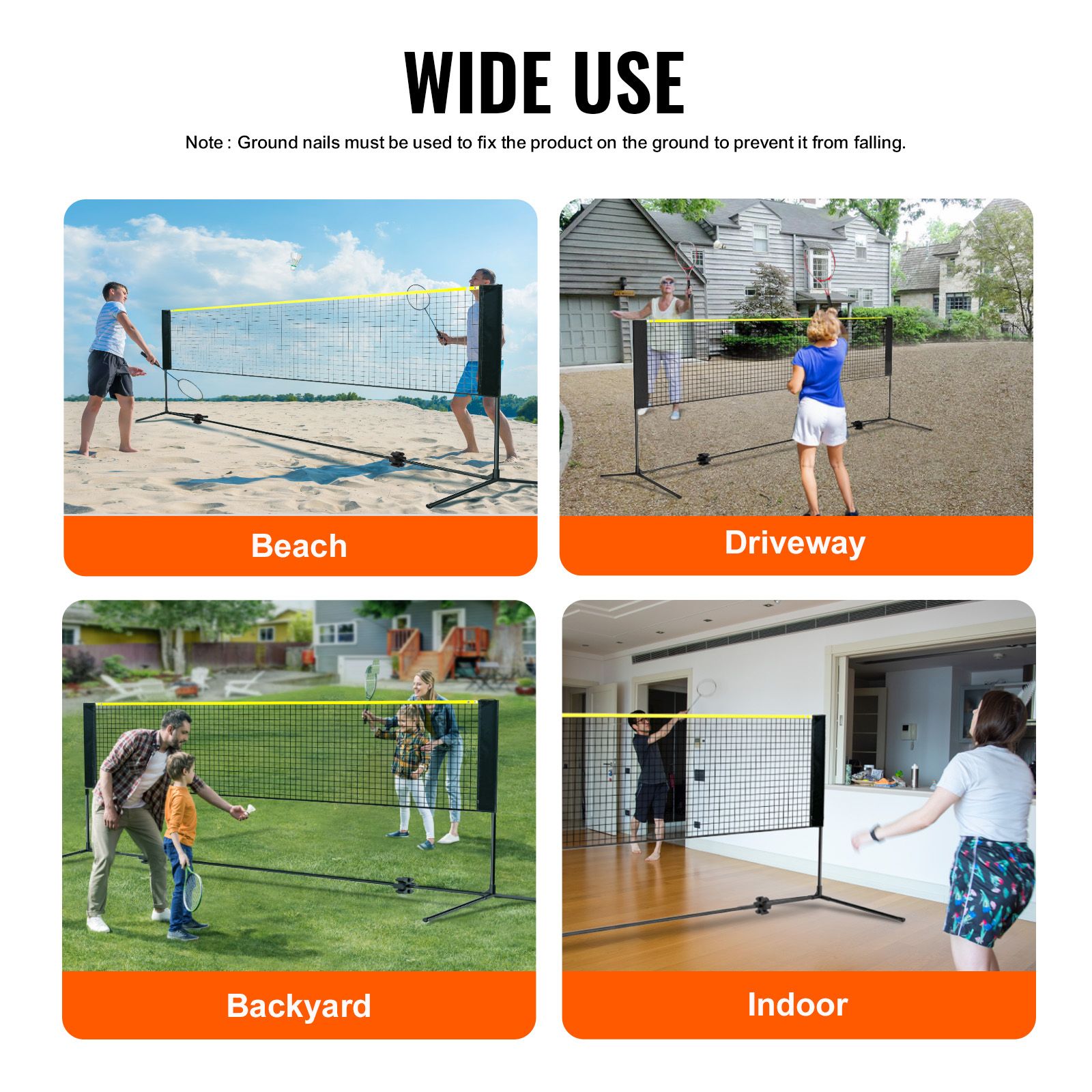 Badminton Net, Height Adjustab - огляд і ціна Kids Outdoor Volleyball Net