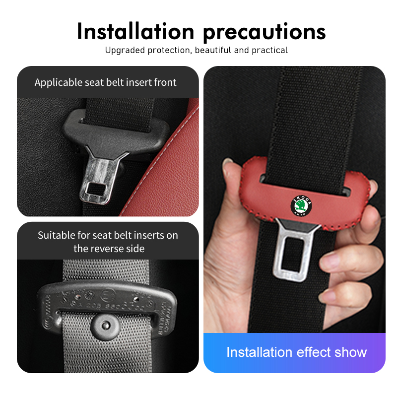 For Skoda PU Leather Car Seat  - огляд і ціна Swing Seat Belt