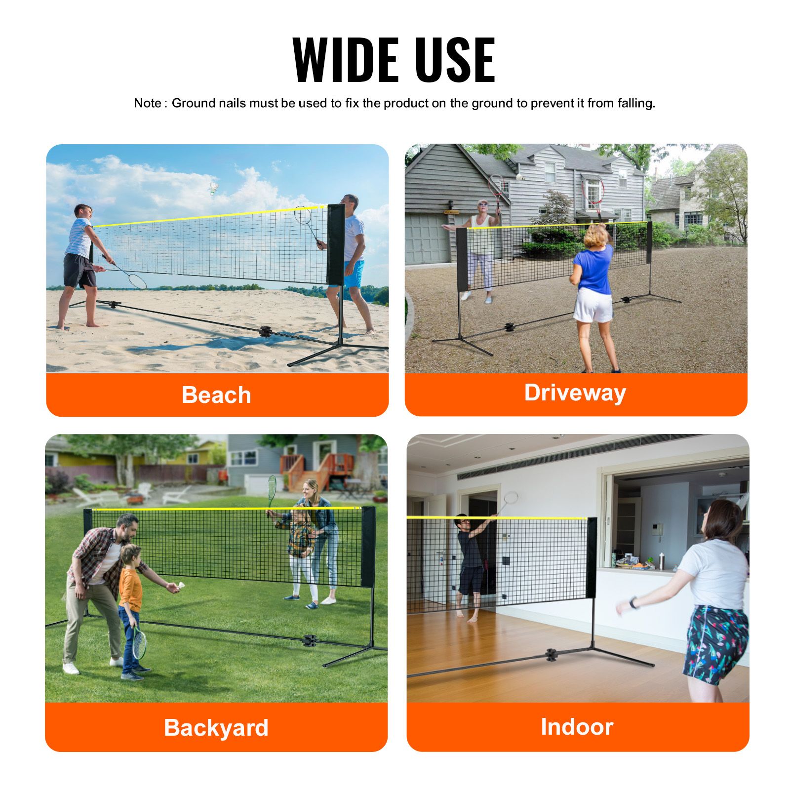 Badminton Net, Height Adjustab - огляд і ціна Kids Outdoor Volleyball Net