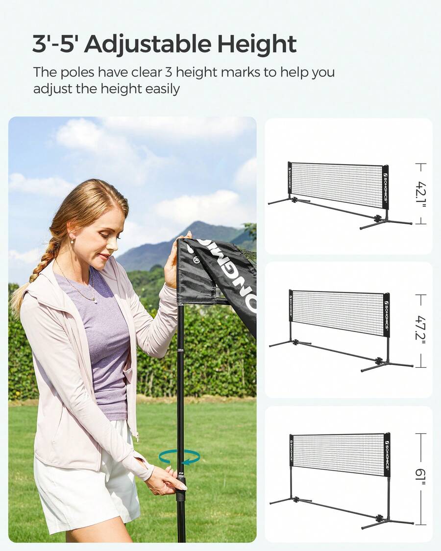 Badminton Net, Height Adjustab - огляд і ціна Kids Outdoor Volleyball Net