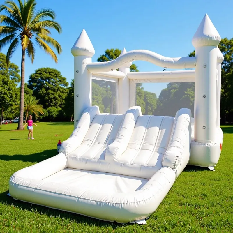 Giant White Inflatable Bounce  - огляд і ціна Kids Outdoor Jumping Castle