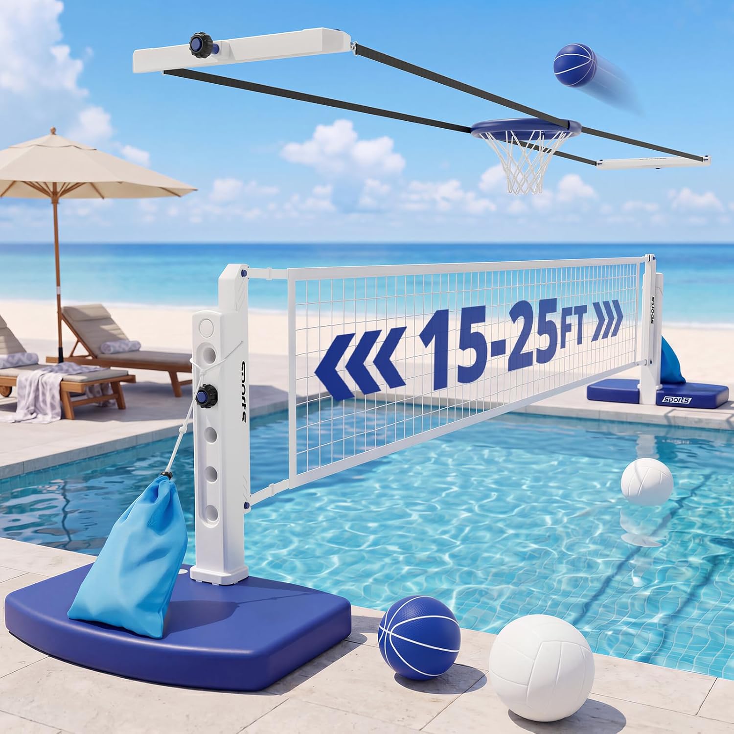 Swimming Pool Volleyball and B - огляд і ціна Kids Outdoor Volleyball Net
