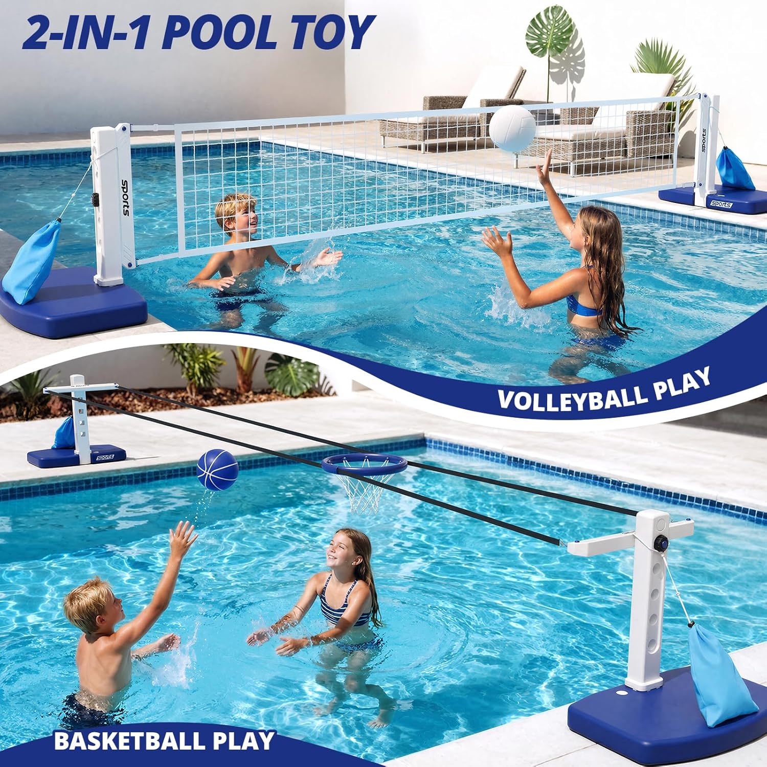 Swimming Pool Volleyball and B - огляд і ціна Kids Outdoor Volleyball Net
