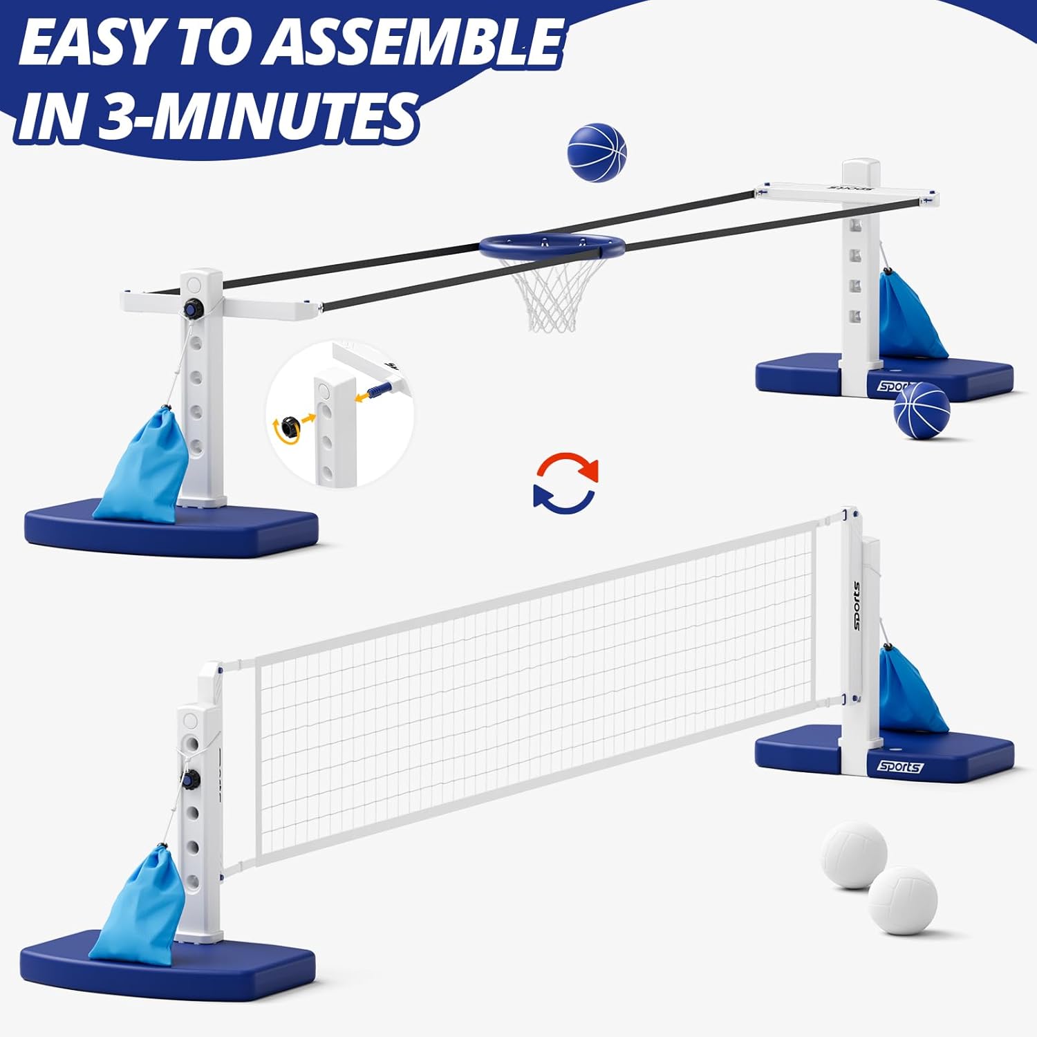 Swimming Pool Volleyball and B - огляд і ціна Kids Outdoor Volleyball Net